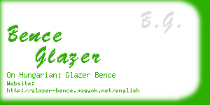 bence glazer business card